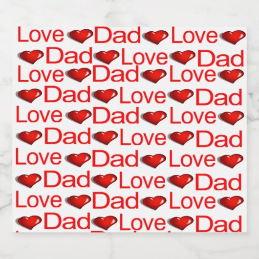 Eten en drinken Label Set Love Dad Bierfles Bier Etiket (Enkel label)