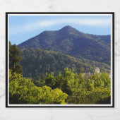 Eten en drinken Label Set Mt Tamalpais kerk Likeurfles Etiket (Enkel label)