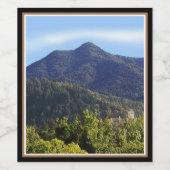 Eten en drinken Label Set Mt Tamalpais kerk Wijn Etiket (Enkel label)