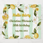 Eten en drinken Label Set Summer Birthday Party Sparkling Wijnetiket (Enkel label)
