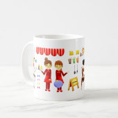 Eten en genieten van goede tijden in een restauran koffiemok (Voorkant links)