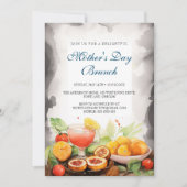 Eten en Vruchten Moederdag Brunch Uitnodiging (Voorkant)