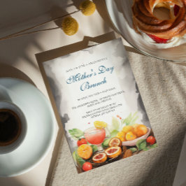 Eten en Vruchten Moederdag Brunch Uitnodiging