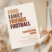 Eten Familie Vrienden Football Thanksgiving Diner Kaart