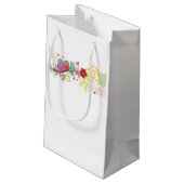 Eten, floral, bruiloft, verjaardagsfeest Gift Bag Klein Cadeauzakje (Achterkant Gekanteld)