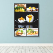 Eten fotografie ontbijt eieren verschillende manie canvas afdruk (Insitu (Houten vloer))