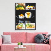 Eten fotografie ontbijt eieren verschillende manie canvas afdruk (Insitu (Woonkamer))