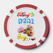Eten Gamen Is Echt Plezier Poker Chips (Achterkant)