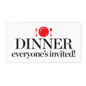 Eten Iedereen uitgenodigd Etiket (Voorkant)