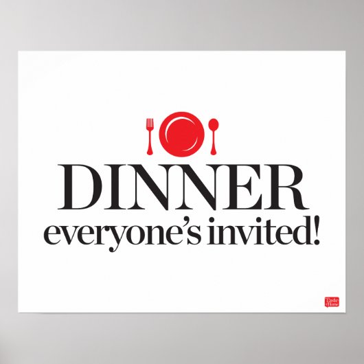 Eten Iedereen uitgenodigd Poster (Voorkant)