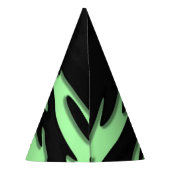 Eten in Groene verjaardag Feesthoedjes (Achterkant)