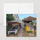 Eten in Obidos - Portugal Briefkaart (Voorkant / Achterkant)