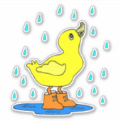 Eten in Rain Custom-Cut vinylsticker Sticker (Voorkant)