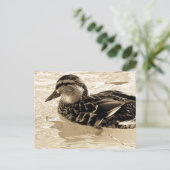 Eten in Sepia Briefkaart (Staand voorkant)