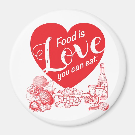 Eten is Liefde Je kunt Magnet-Amore eten II Magneet (Voorkant)