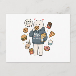 Eten Is Mijn Liefdestaal Funny Foodie Meme Briefkaart