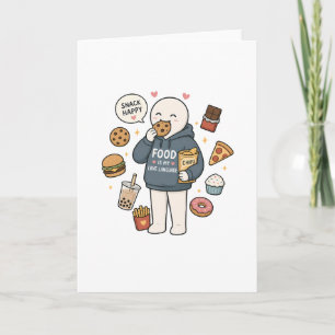 Eten Is Mijn Liefdestaal Funny Foodie Meme Kaart