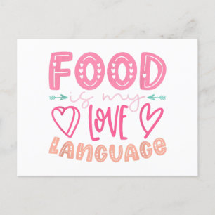 Eten is mijn liefdestaal - Retro Food Lover Chef C Feestdagenkaart