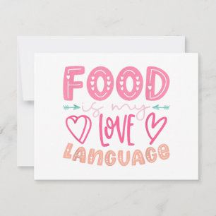 Eten is mijn liefdestaal - Retro Food Lover Chef C Kaart