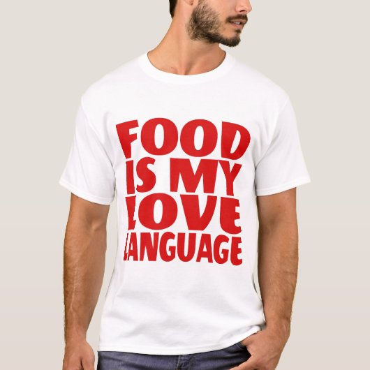 Eten is mijn liefdestaal t-shirt (Voorkant)