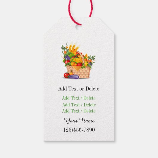 Eten / Keuken / Cateraar / Zakelijk cadeau Label - Cadeaulabel (Achterkant)