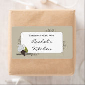 Eten Label met Rustieke Stilleven Illustratie (Insitu)