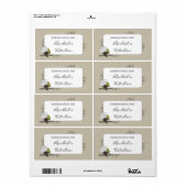 Eten Label met Rustieke Stilleven Illustratie (Full Sheet)