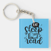 Eten Lezen Slaap Boek Liefhebber Sleutelhanger (Voorkant)