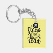 Eten Lezen Slaap Boek Liefhebber Sleutelhanger (Voorkant Links)