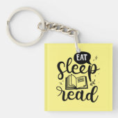Eten Lezen Slaap Boek Liefhebber Sleutelhanger (Voorkant)