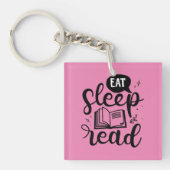 Eten Lezen Slaap Boek Liefhebber Sleutelhanger (Voorkant)