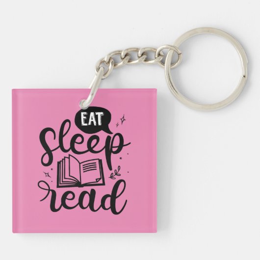 Eten Lezen Slaap Boek Liefhebber Sleutelhanger (Achterkant)