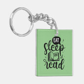 Eten Lezen Slaap Boek Liefhebber Sleutelhanger (Voorkant Links)