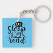 Eten Lezen Slaap Boek Liefhebber Sleutelhanger (Achterkant)