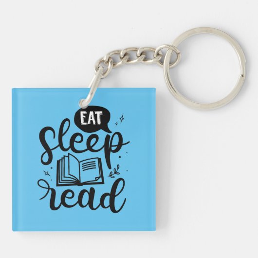 Eten Lezen Slaap Boek Liefhebber Sleutelhanger (Achterkant)