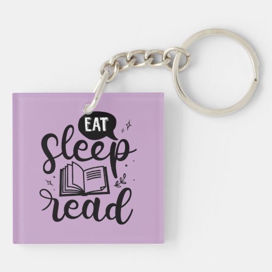 Eten Lezen Slaap Boek Liefhebber Sleutelhanger (Achterkant)