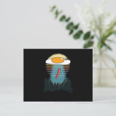 Eten Liefhebbers Foodies Alien Pun Geschenk Ei UFO Briefkaart (Staand voorkant)