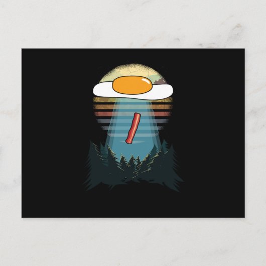 Eten Liefhebbers Foodies Alien Pun Geschenk Ei UFO Briefkaart (Voorkant)