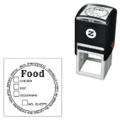 Eten maaltijd keuzes gasten feest viering menu zelfinktende stempel (In situ)