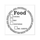 Eten maaltijd keuzes gasten feest viering menu  zelfinktende stempel (Design)