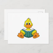 Eten met boek briefkaart (Voorkant / Achterkant)