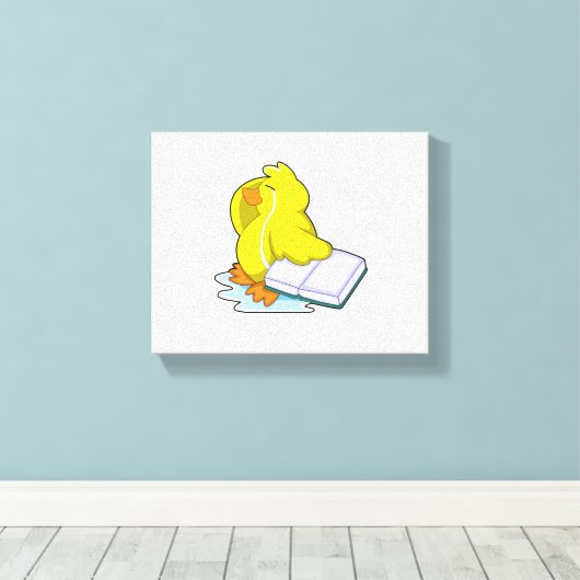 Eten met boek canvas afdruk (Insitu (Houten vloer))