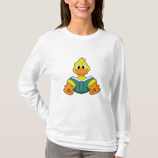 Eten met boek t-shirt (Voorkant)