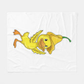 Eten met geel Bell-Pet Fleece Deken (Voorkant (Horizontaal))