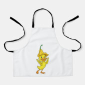 Eten met geel Bell-Pet Schort (Voorkant)