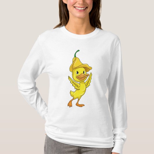 Eten met geel Bell-Pet T-shirt (Voorkant)