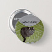 Eten met LucyFur-knop Ronde Button 5,7 Cm (Voorkant /achterkant)