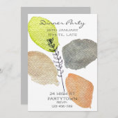 Eten met moderne esthetische waterverf kaart (Voorkant / Achterkant)