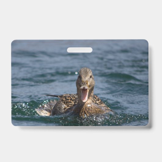 Eten met open bek badge (Voorkant)