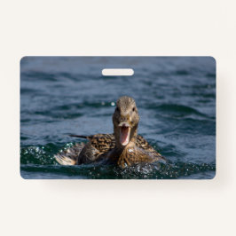 Eten met open bek badge